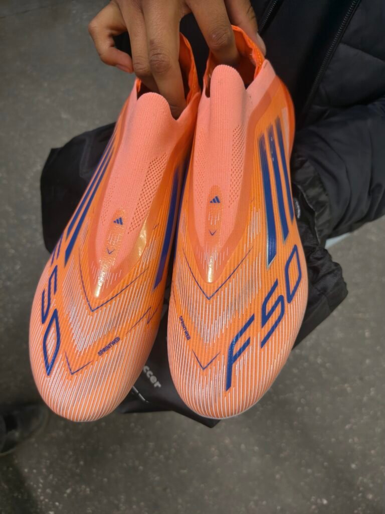 F50 FG Laceless Coral Blaze Beam Orange Lucid Blue Cloud White FGAF1681