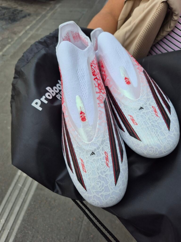 F50 FG Laceless Lamine Yamal Heartbreaker Cloud White Lucid Red Gold Multicolor FGAF1747