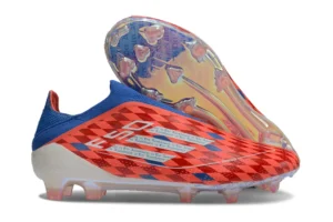 F50 FG Laceless Thomas Müller Raumdeuter Vivid Red Royal Blue Cloud White FGAF1602