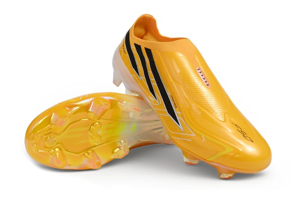 F50 Hyperfast FG Laceless Team Solar Yellow Core Black Gold Metallic FGAF1759 - Imagen 5