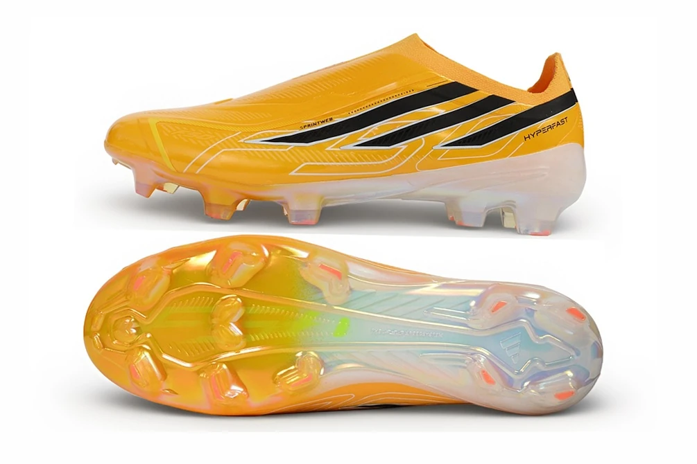 F50 Hyperfast FG Laceless Team Solar Yellow Core Black Gold Metallic FGAF1759 - Imagen 7