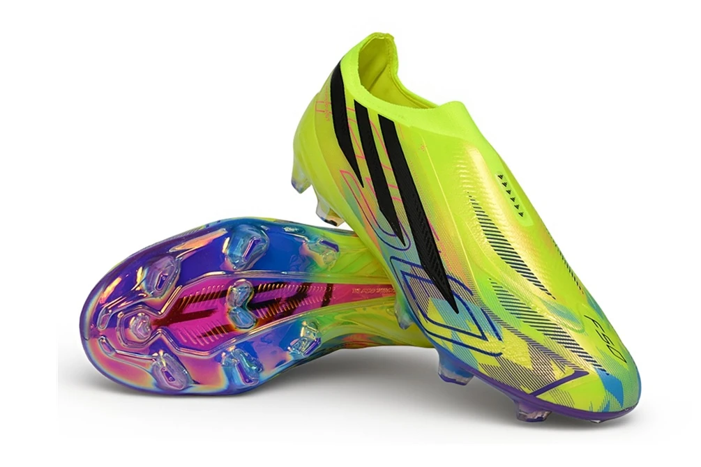 F50 Hyperfast FG Laceless Team Solar Yellow Core Black Lucid Pink FGAF1763 - Imagen 3