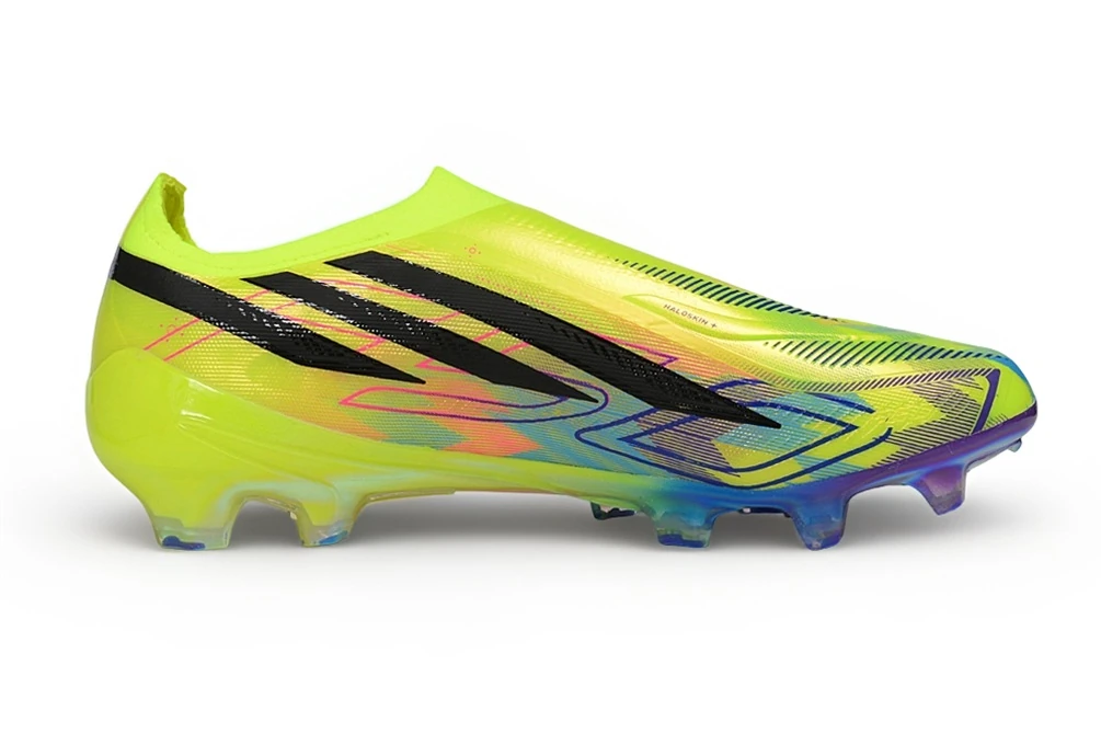 F50 Hyperfast FG Laceless Team Solar Yellow Core Black Lucid Pink FGAF1763 - Imagen 7