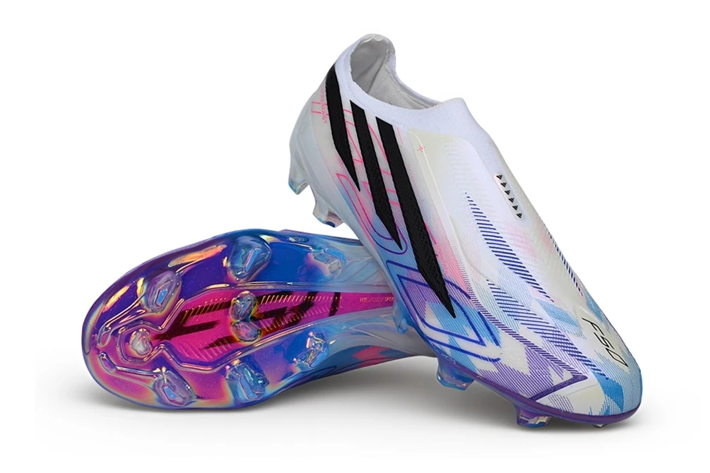 F50 Hyperfast FG Laceless Cloud White Royal Blue Lucid Pink FGAF1791 - Imagen 3