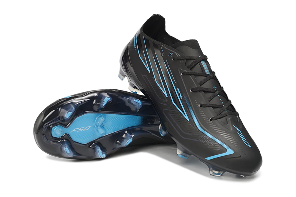 F50 Hyperfast FG Laceless Black Pack Core Black Core Black Lucid Ray Blue FGAF1793 - Imagen 5