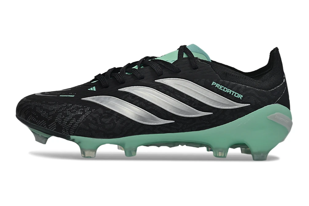 Predator 26 FG EQT Core Black Equipment Green Footwear White FGAP1407 - Imagen 7