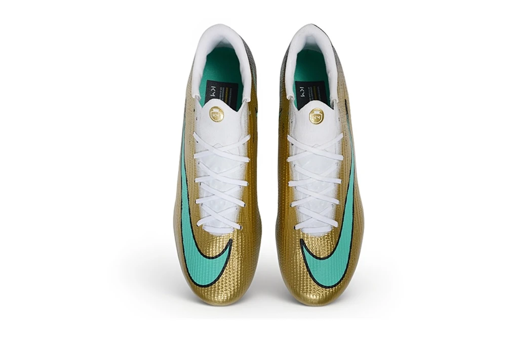 Mercurial Superfly 11 Mbappe Golden Boot Gold White Mint Green FG #28mx STNM0024 - Imagen 8
