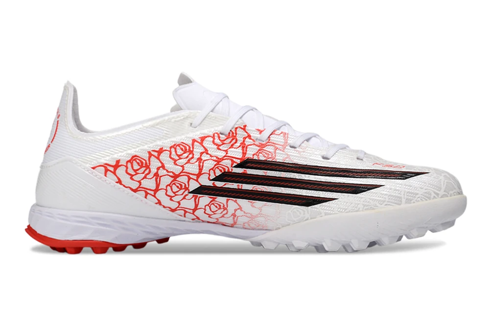 F50 Lamine Yamal Heartbreaker White Black Lucid Red Laceless TF TFAF0659 - Imagen 7