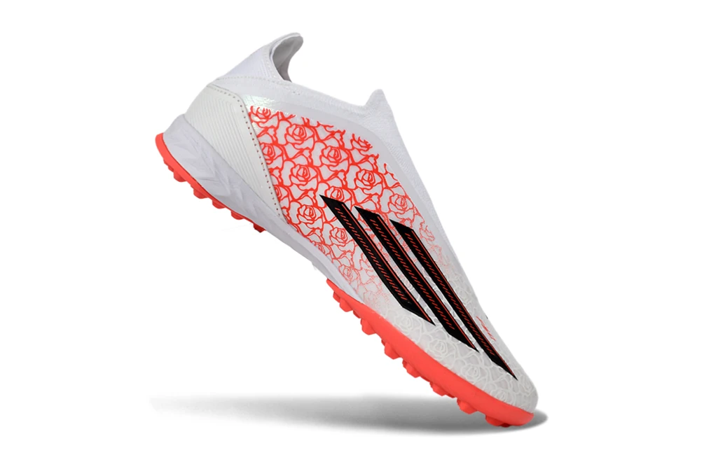 F50 Lamine Yamal Heartbreaker White Black Lucid Red Laceless TF TFAF0662 - Imagen 3