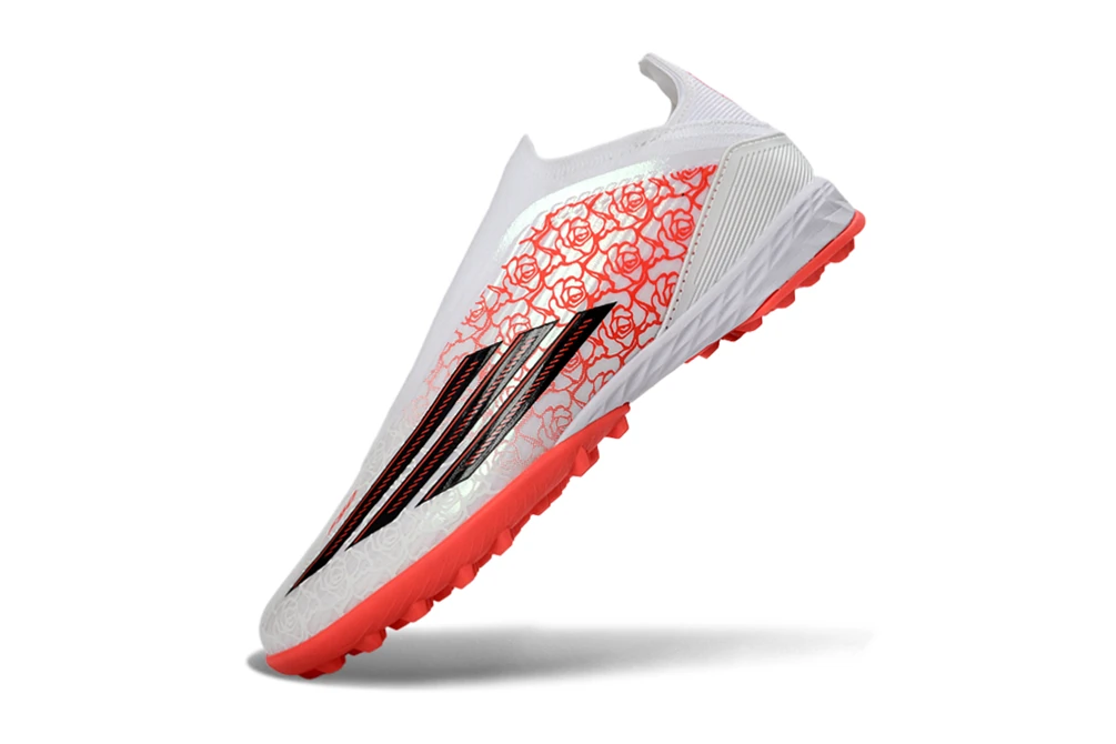 F50 Lamine Yamal Heartbreaker White Black Lucid Red Laceless TF TFAF0662 - Imagen 4