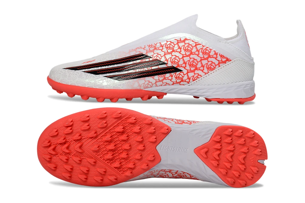 F50 Lamine Yamal Heartbreaker White Black Lucid Red Laceless TF TFAF0662 - Imagen 7