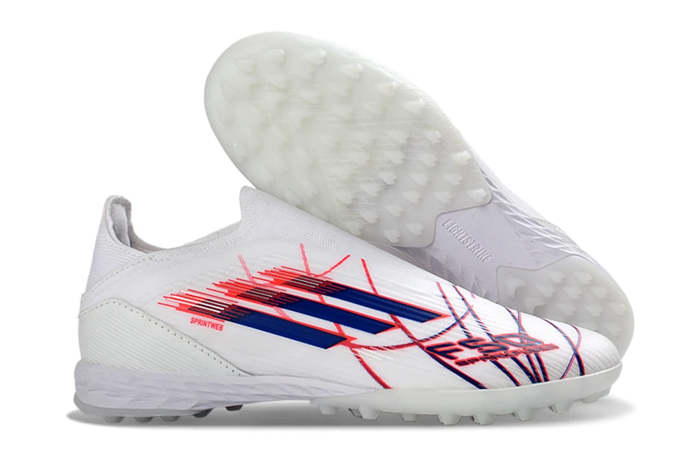 F50 White Red Blue Line Graphic Laceless TF TFAF0675 - Imagen 2