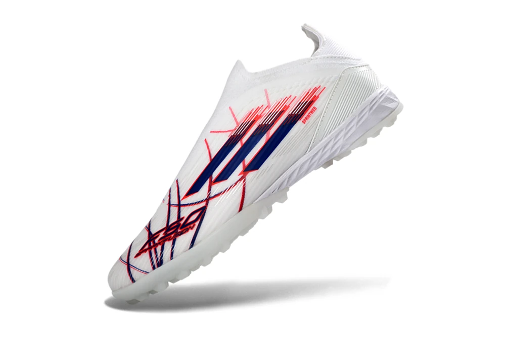 F50 White Red Blue Line Graphic Laceless TF TFAF0675 - Imagen 4