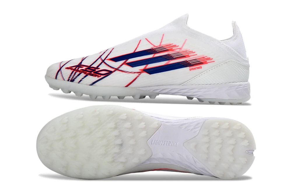 F50 White Red Blue Line Graphic Laceless TF TFAF0675 - Imagen 7