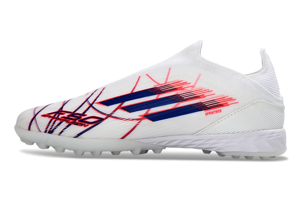 F50 White Red Blue Line Graphic Laceless TF TFAF0675 - Imagen 8