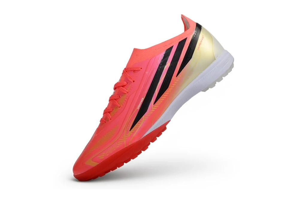 F50 Hyperfast 2026 World Cup Solar Turbo Black Gold Metallic Laceless TF TFAF0731 - Imagen 4