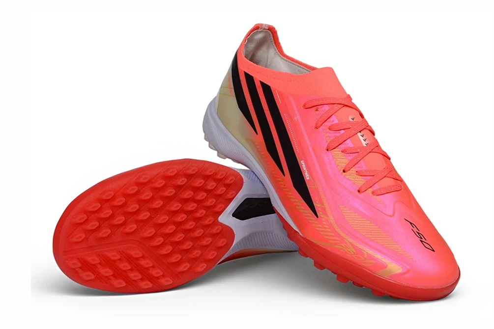 F50 Hyperfast 2026 World Cup Solar Turbo Black Gold Metallic Laceless TF TFAF0731 - Imagen 5
