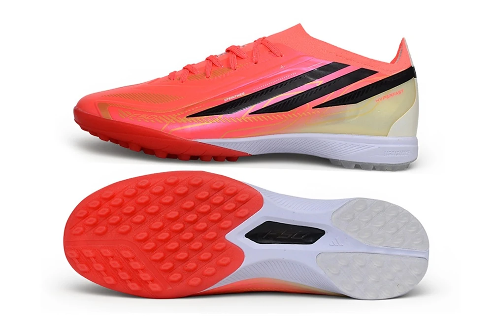 F50 Hyperfast 2026 World Cup Solar Turbo Black Gold Metallic Laceless TF TFAF0731 - Imagen 7