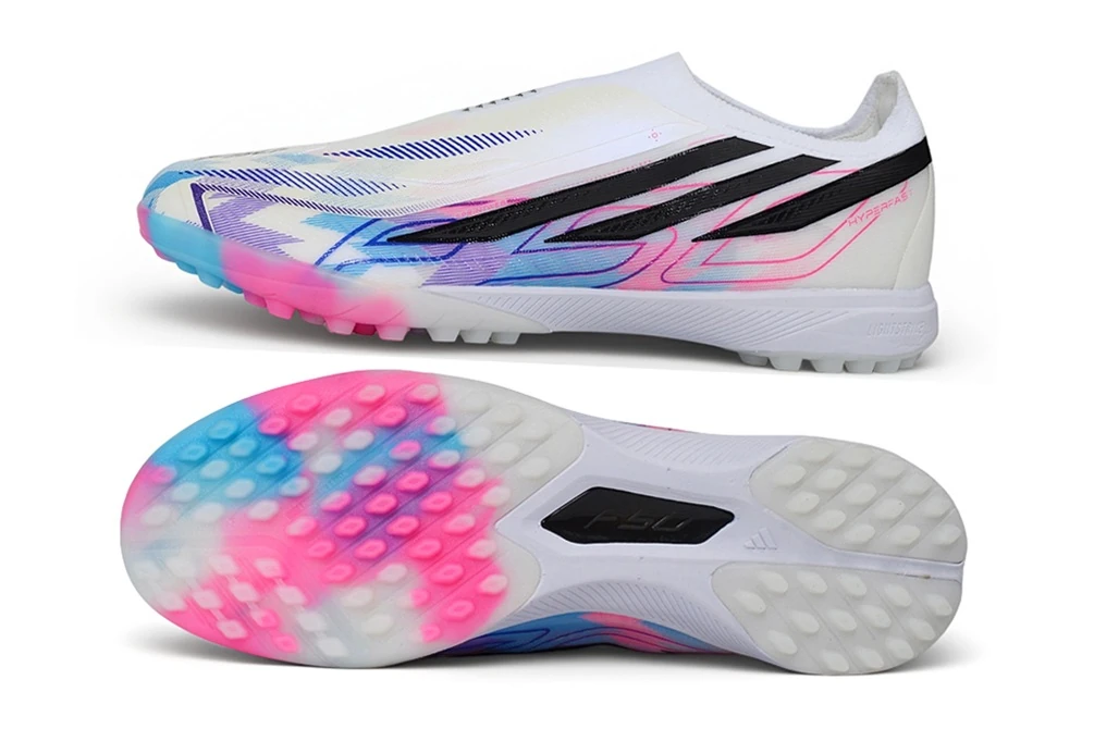 F50 Hyperfast Y-3 White Blue Pink Multicolor Laceless TF TFAF0741 - Imagen 5