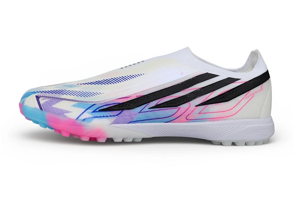 F50 Hyperfast Y-3 White Blue Pink Multicolor Laceless TF TFAF0741 - Imagen 8