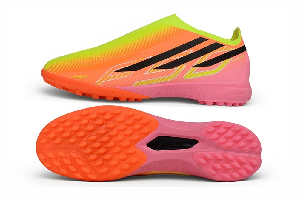 F50 Hyperfast Solar Turbo Solar Lemon Pink Laceless TF TFAF0744 - Imagen 6