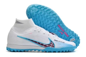 Mercurial Superfly 9 White Light Blue Pink TF TFNM2012