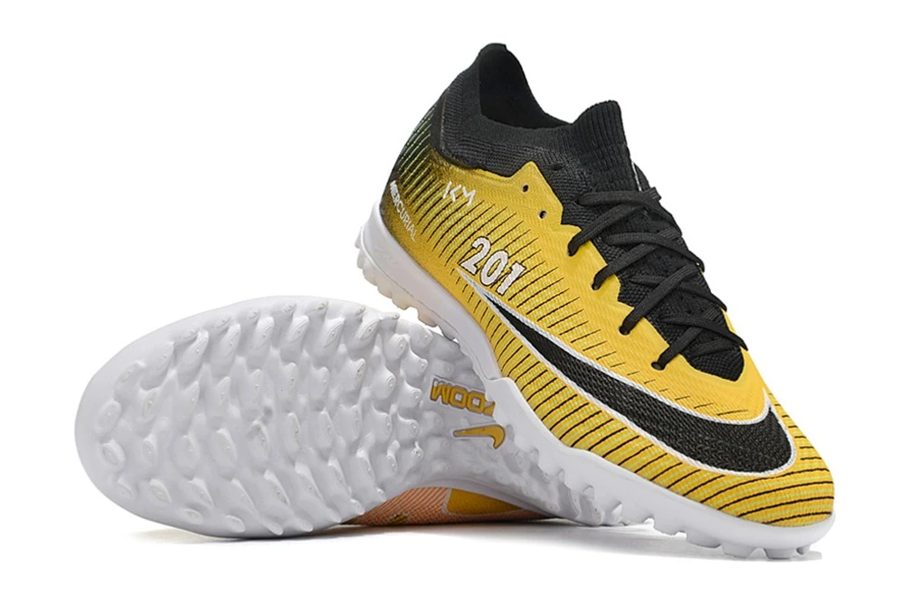 Mercurial Vapor 15 Kylian Mbappe Goal 201 PE Black Metallic Gold White TF TFNM2044 - Imagen 3