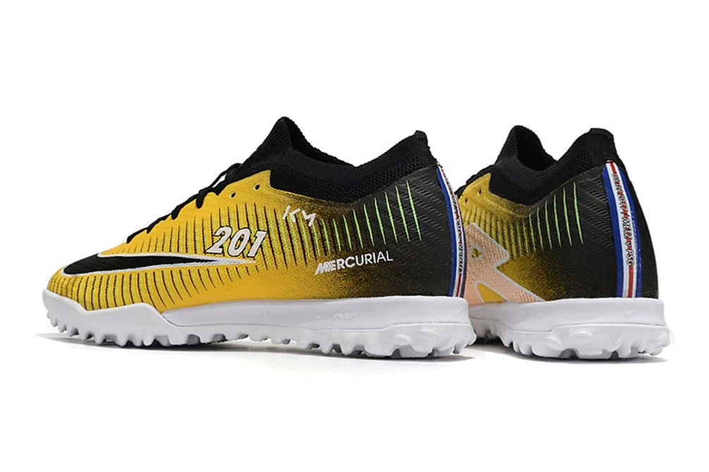 Mercurial Vapor 15 Kylian Mbappe Goal 201 PE Black Metallic Gold White TF TFNM2044 - Imagen 4