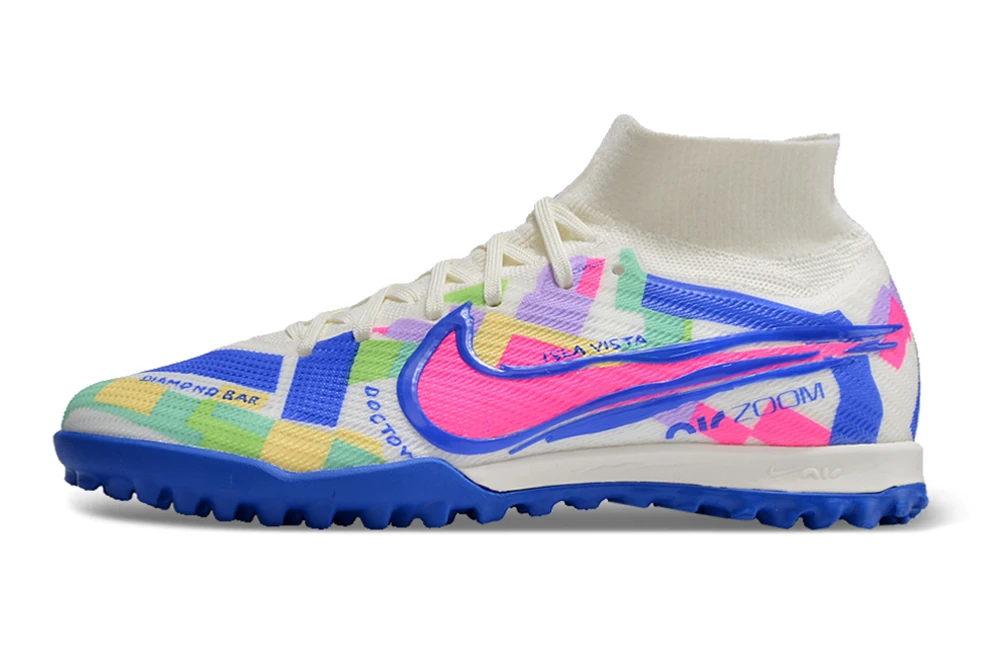 Mercurial Superfly 9 White Royal Blue Pink Multicolor TF TFNM2091 - Imagen 6